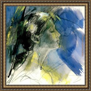 A Sense of Space I Framed Paintings - Sense of a Woman 8 by Anna Razumovskaya