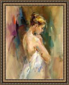 Anna Razumovskaya Framed Paintings - Silent Prayer by Anna Razumovskaya