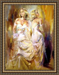 Soul Reflection 2 Framed Paintings - Soul Reflection by Anna Razumovskaya