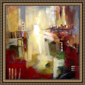 Anna Razumovskaya Framed Paintings - Sounds of City 1 by Anna Razumovskaya