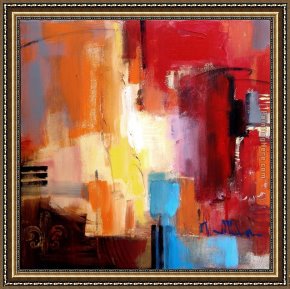 Anna Razumovskaya Framed Paintings - Street Lights 1 by Anna Razumovskaya