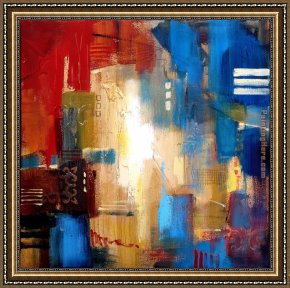 Anna Razumovskaya Framed Paintings - Street Lights 2 by Anna Razumovskaya