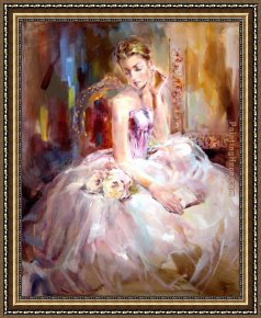 Anna Razumovskaya Framed Paintings - The Earring by Anna Razumovskaya