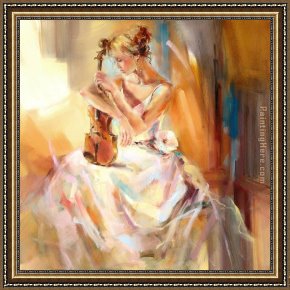 Anna Razumovskaya Framed Paintings - White Note 3 by Anna Razumovskaya