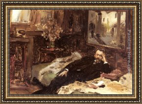 Comtesse De Tillieres Framed Paintings - Bildnis Des Karl Radnitsky by Anton Romako