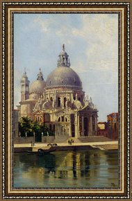 A View of Santa Maria Della Salute, Venice Framed Paintings - Santa Maria della Salute by Antonietta Brandeis