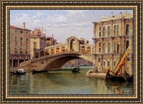 The Rialto Framed Paintings - The Rialto Bridge by Antonietta Brandeis