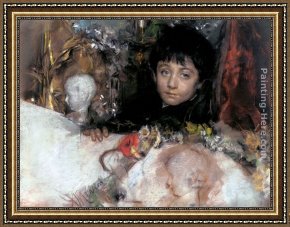 Portrait of a Young Benedictine Framed Paintings - Portrait Of A Young Boy by Antonio Mancini