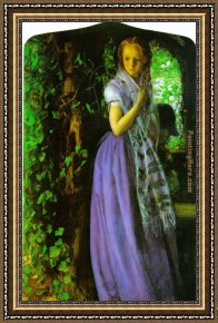 In Love Framed Paintings - April Love by Arthur Hughes