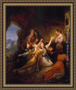 Greek Framed Paintings - Greek Women Imploring for Assistance by Ary Scheffer