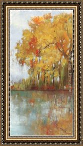 Soul Reflection 2 Framed Paintings - Forest Reflection I by Asia Jensen