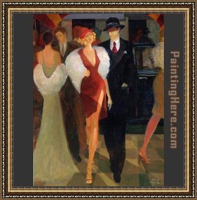 Town Square Framed Paintings - Out on the Town by Avtandil