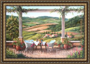 Moment,please Framed Paintings - A Tuscany Moment by Barbara Felisky
