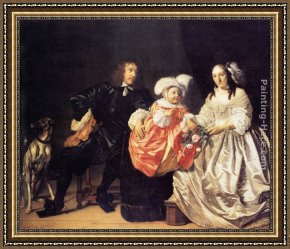 Bartholomeus Van Der Helst Framed Paintings - Pieter van de Venne and Family by Bartholomeus van der Helst