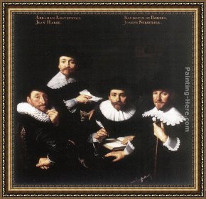 Bartholomeus Van Der Helst Framed Paintings - Regents of the Walloon Orphanage by Bartholomeus van der Helst