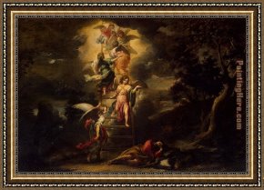 Jacob's Dream Framed Paintings - Jacob's Dream by Bartolome Esteban Murillo
