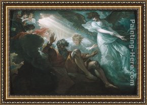 Land 8 Framed Paintings - Moses Shown the Promised Land by Benjamin West