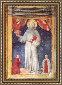 The Vision of St Anthony Framed Paintings - St Anthony of Padua by Benozzo di Lese di Sandro Gozzoli