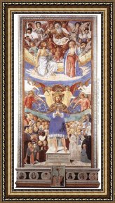 Sebastian Framed Paintings - St Sebastian Intercessor by Benozzo di Lese di Sandro Gozzoli