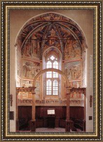 The Main Attraction Framed Paintings - View of the main apsidal chapel by Benozzo di Lese di Sandro Gozzoli