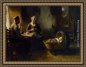 Moment,please Framed Paintings - A Peaceful Moment by Bernard de Hoog