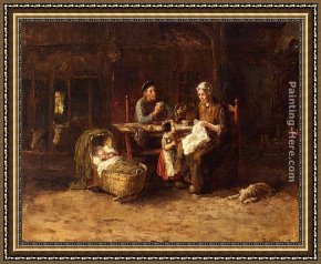 Hard Times Framed Paintings - Tea Time by Bernard de Hoog