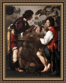 Telling Stories Framed Paintings - Joseph Telling his Dreams by Bernardo Strozzi