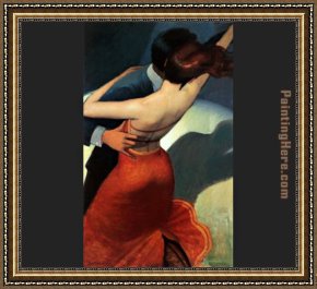 Crimson Dancer Framed Paintings - Salsa Dancers by Bill Brauer