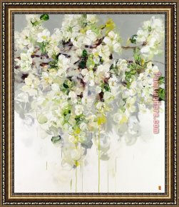 Those Blossoms You Gave So Freely 4 Framed Paintings - Those Blossoms You Gave So Freely 4 by Bobbie Burgers