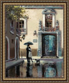 Boulevard Montmarte Framed Paintings - Boulevard Hotel by Brent Heighton