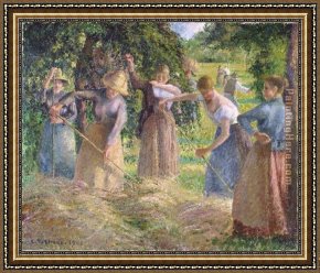 The Hay Wain Framed Paintings - Hay Harvest at Eragny by Camille Pissarro