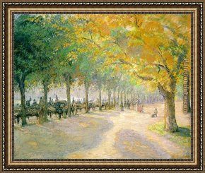 Deer Park Framed Paintings - Pissarro Hyde Park by Camille Pissarro