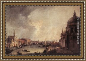 East Bergholt Rectory Framed Paintings - Entrance to the Grand Canal Looking East by Canaletto