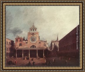 The Rialto Framed Paintings - San Giacomo di Rialto by Canaletto