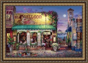 Isola Bella, Lago Maggiore, a Sketch Framed Paintings - CAFE BELLA by Cao Yong