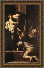 Madonna with The Rosary Framed Paintings - Madonna di Loreto by Caravaggio