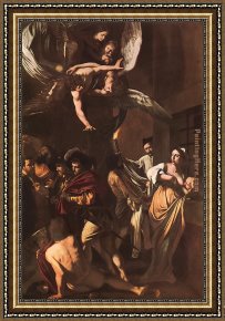 Acts Framed Paintings - The Seven Acts of Mercy by Caravaggio
