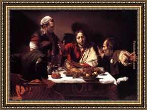 Picture of The Last Supper II Framed Paintings - The Supper at Emmaus by Caravaggio