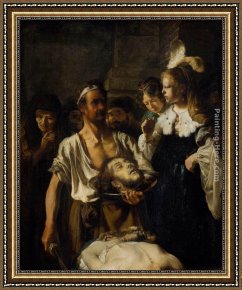 St John The Baptist Framed Paintings - The Beheading of St. John the Baptist by Carel Fabritius