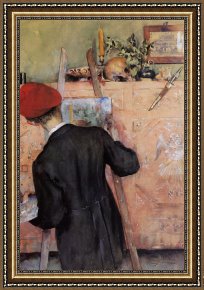 The Painter's Honeymoon Framed Paintings - The Still Life Painter by Carl Larsson