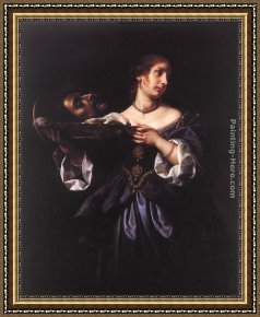 St John The Baptist Framed Paintings - Salome with the Head of St John the Baptist by Carlo Dolci