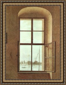 The Painter's Honeymoon Framed Paintings - View from the Painter's Studio by Caspar David Friedrich