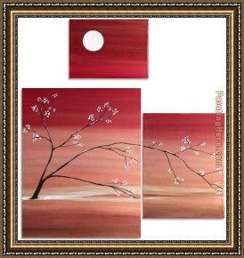 Those Blossoms You Gave So Freely 4 Framed Paintings - 211111 by Chinese Plum Blossom