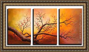 Those Blossoms You Gave So Freely 4 Framed Paintings - CPB0423 by Chinese Plum Blossom