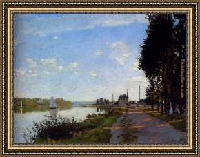 Claude Monet Framed Paintings - Argenteuil by Claude Monet
