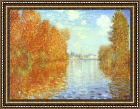 Autumn Rhythm Number 30 Framed Paintings - Autumn at Argenteuil by Claude Monet