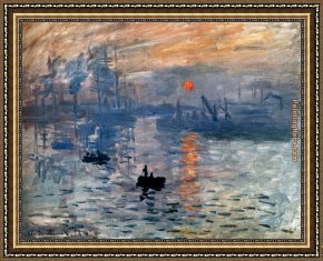 Claude Monet Framed Paintings - Impression Sunrise by Claude Monet