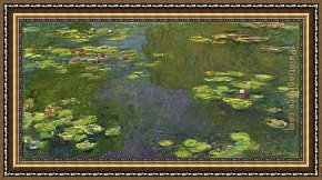Claude Monet Framed Paintings - Le bassin aux nympheas by Claude Monet