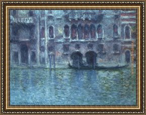 Venice Twilight Framed Paintings - Palazzo da Mula at Venice by Claude Monet