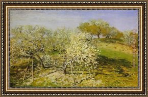 Thoughts of Springtime Framed Paintings - Springtime 1 by Claude Monet